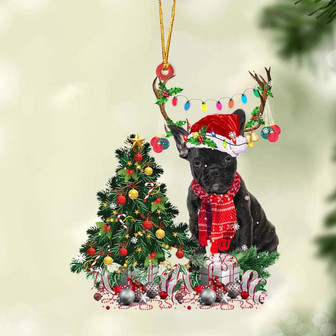 Ornament- French Bulldog 1-Christmas Tree Gift Hanging Ornament, Happy Christmas Ornament, Car Ornament - Thegiftio UK