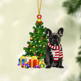 Ornament- French Bulldog 2-Christmas Star Hanging Ornament, Happy Christmas Ornament, Car Ornament - Thegiftio UK