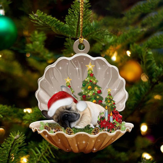 Ornament- French Bulldog-Sleeping Pearl in Christmas Two Sided Ornament, Christmas Ornament, Car Ornament - Thegiftio UK