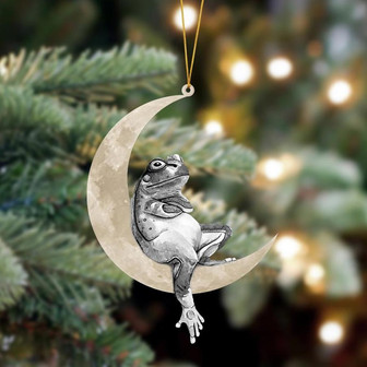 Ornament- Frog Sits On The Moon Hanging Ornament Dog Ornament, Car Ornament, Christmas Ornament - Thegiftio UK