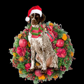 Ornament- German Shorthaired Pointer Christmas Ornament, Happy Christmas Ornament, Car Ornament - Thegiftio UK