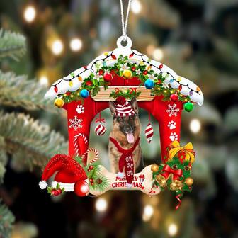 Ornament- German shepherd 2-Christmas House Two Sided Ornament, Happy Christmas Ornament, Car Ornament - Thegiftio UK
