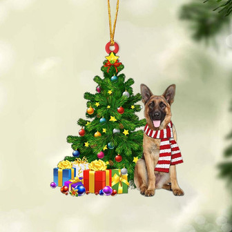 Ornament- German Shepherd 2-Christmas Star Hanging Ornament, Happy Christmas Ornament, Car Ornament - Thegiftio UK