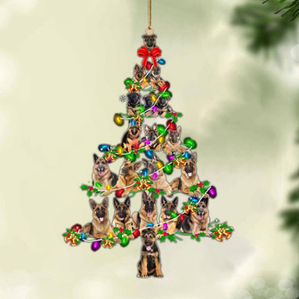 Ornament- German Shepherd-Christmas Tree Lights-Two Sided Ornament, Happy Christmas Ornament, Car Ornament - Thegiftio UK