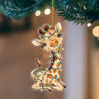 Ornament- Giraffe Christmas Light Hanging Ornament Dog Ornament, Car Ornament, Christmas Ornament - Thegiftio