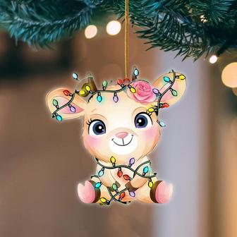Ornament- Goat Christmas Light Hanging Ornament Dog Ornament, Car Ornament, Christmas Ornament - Thegiftio UK