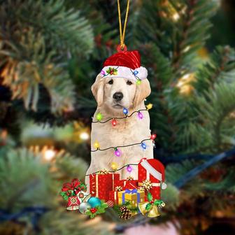 Ornament- Golden Retriever 1-Dog Be Christmas Tree Hanging Ornament, Happy Christmas Ornament, Car Ornament - Thegiftio UK