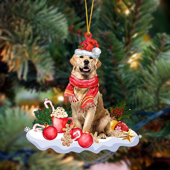 Ornament- Golden Retriever 2-Better Christmas Hanging Ornament, Happy Christmas Ornament, Car Ornament - Thegiftio UK