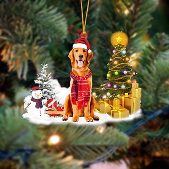 Ornament- Golden Retriever Christmas Ornament Dog Ornament, Car Ornament, Christmas Ornament - Thegiftio UK