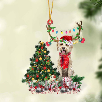 Ornament- Goldendoodle 1-Christmas Tree Gift Hanging Ornament, Happy Christmas Ornament, Car Ornament - Thegiftio UK