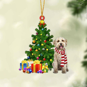 Ornament- Goldendoodle-Christmas Star Hanging Ornament, Happy Christmas Ornament, Car Ornament - Thegiftio UK