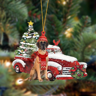 Ornament- Great Dane 3-Christmas Car Two Sided Ornament, Happy Christmas Ornament, Car Ornament - Thegiftio UK