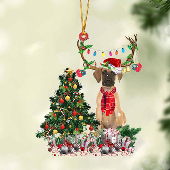 Ornament- Great Dane-Christmas Tree Gift Hanging Ornament, Happy Christmas Ornament, Car Ornament - Thegiftio UK