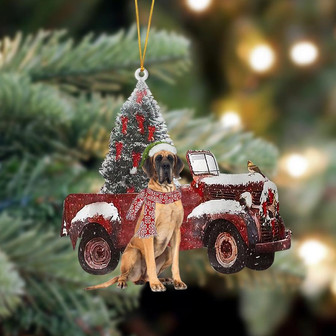Ornament- Great Dane-Christmas Truck Two Sided Ornament, Happy Christmas Ornament, Car Ornament - Thegiftio UK