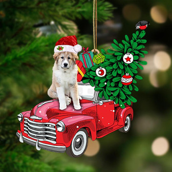 Ornament- Great Pyrenees 1-Pine Truck Hanging Ornament, Happy Christmas Ornament, Car Ornament - Thegiftio UK