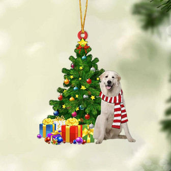 Ornament- Great Pyrenees 2-Christmas Star Hanging Ornament, Happy Christmas Ornament, Car Ornament - Thegiftio UK