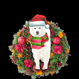 Ornament- Great Pyrenees Christmas Ornament, Happy Christmas Ornament, Car Ornament - Thegiftio UK