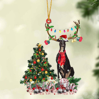 Ornament- Greyhound 1-Christmas Tree Gift Hanging Ornament, Happy Christmas Ornament, Car Ornament - Thegiftio UK