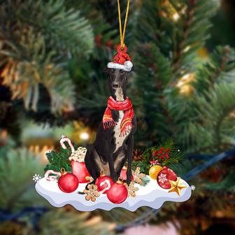 Ornament- Greyhound-Better Christmas Hanging Ornament, Happy Christmas Ornament, Car Ornament - Thegiftio UK