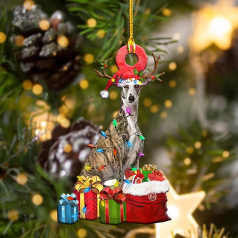 Ornament- Greyhound Cattle Christmas Shape Ornament, Happy Christmas Ornament, Car Ornament - Thegiftio UK