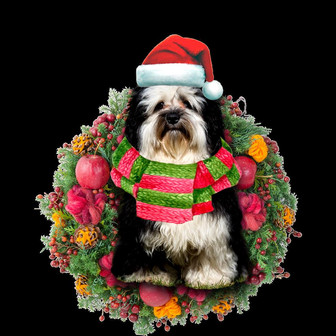 Ornament- Havanese Christmas Ornament, Happy Christmas Ornament, Car Ornament - Thegiftio UK
