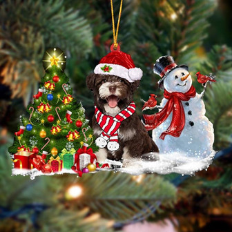 Ornament- Havanese Christmas Snow Hanging Ornament Dog Ornament, Car Ornament, Christmas Ornament - Thegiftio UK