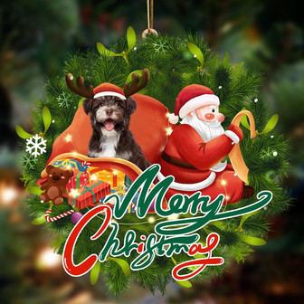 Ornament- Havanese-Santa & dog Hanging Ornament, Happy Christmas Ornament, Car Ornament - Thegiftio UK