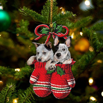 Ornament- Heeler Inside Your Gloves Christmas Holiday-Two Sided Ornament, Christmas Ornament, Car Ornament - Thegiftio UK