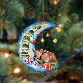 Ornament- Heeler1-Sleep On The Moon Christmas Two Sided Ornament, Happy Christmas Ornament, Car Ornament - Thegiftio UK