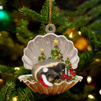Ornament- Honey Badger3-Sleeping Pearl in Christmas Two Sided Ornament, Christmas Ornament, Car Ornament - Thegiftio