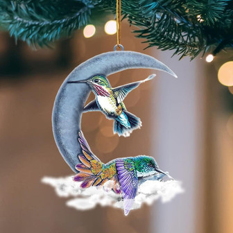 Ornament- Humming Bird Blue Moon Hanging Ornament Dog Ornament, Car Ornament, Christmas Ornament - Thegiftio UK