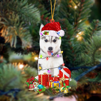 Ornament- Husky 2-Dog Be Christmas Tree Hanging Ornament, Happy Christmas Ornament, Car Ornament - Thegiftio UK