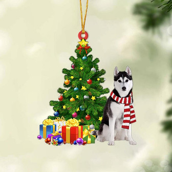 Ornament- Husky 3-Christmas Star Hanging Ornament, Happy Christmas Ornament, Car Ornament - Thegiftio UK