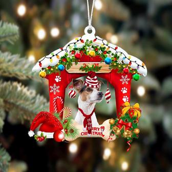 Ornament- Jack Russel Terrier 5-Christmas House Two Sided Ornament, Happy Christmas Ornament, Car Ornament - Thegiftio UK