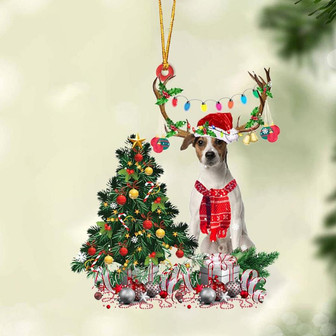 Ornament- Jack Russell Terrier 1-Christmas Tree Gift Hanging Ornament, Happy Christmas Ornament, Car Ornament - Thegiftio UK