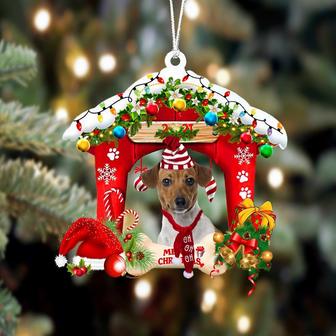 Ornament- Jack Russell Terrier-Christmas House Two Sided Ornament, Happy Christmas Ornament, Car Ornament - Thegiftio UK
