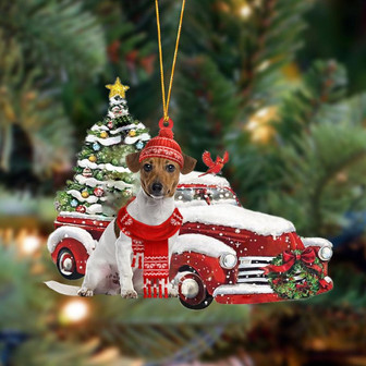 Ornament- Jack Russell Terrier-Christmas Car Two Sided Ornament, Happy Christmas Ornament, Car Ornament - Thegiftio UK