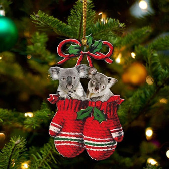 Ornament- Koala Inside Your Gloves Christmas Holiday-Two Sided Ornament, Christmas Ornament, Car Ornament - Thegiftio UK