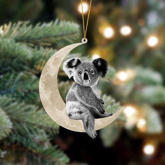 Ornament- Koala Sits On The Moon Hanging Ornament Dog Ornament, Car Ornament, Christmas Ornament - Thegiftio UK