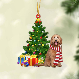 Ornament- Labradoodle-Christmas Star Hanging Ornament, Happy Christmas Ornament, Car Ornament - Thegiftio UK