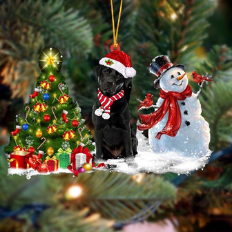 Ornament- Labrador Retriever Christmas Snow Hanging Ornament Dog Ornament, Car Ornament, Christmas Ornament - Thegiftio UK