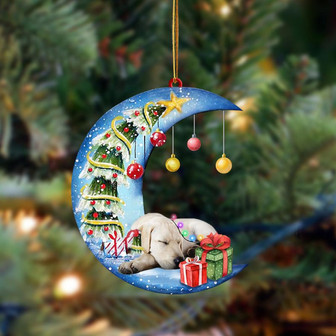 Ornament- Labrador Retriever-Sleep On The Moon Christmas Two Sided Ornament, Christmas Ornament, Car Ornament - Thegiftio UK