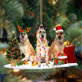 Ornament- Laekenois dog-Christmas Dog Friends Hanging Ornament, Happy Christmas Ornament, Car Ornament - Thegiftio UK