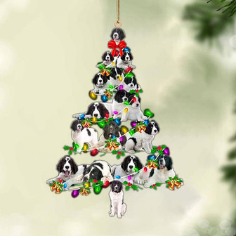 Ornament- Landseer-Christmas Tree Lights-Two Sided Ornament, Happy Christmas Ornament, Car Ornament - Thegiftio UK