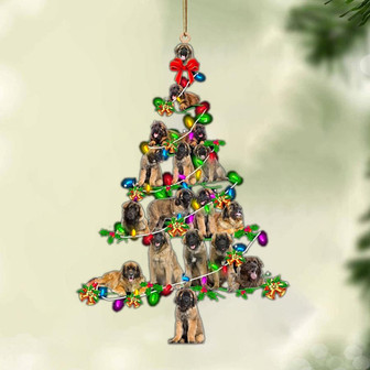Ornament- Leonberger-Christmas Tree Lights-Two Sided Ornament, Happy Christmas Ornament, Car Ornament - Thegiftio UK
