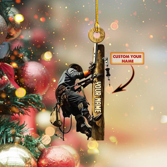 Ornament - Lineman - Custom Shaped Flat Ornament, Christmas Ornament Decor, Home Decor - Thegiftio UK