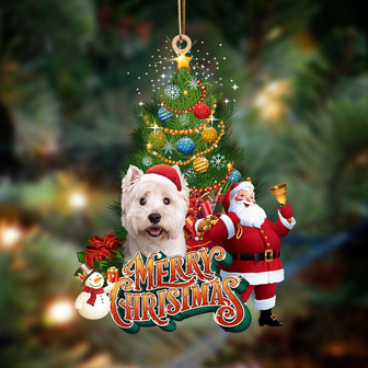 Ornament- Maltese 2-Christmas Tree&Dog Hanging Ornament, Happy Christmas Ornament, Car Ornament - Thegiftio UK