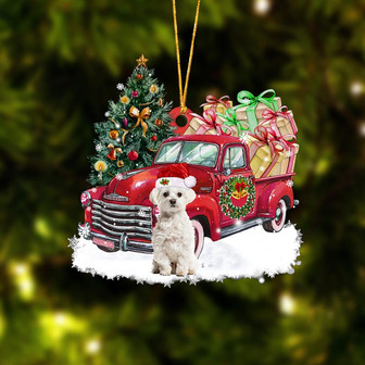 Ornament- Maltese Christmas Hanging Ornament Dog Ornament, Car Ornament, Christmas Ornament - Thegiftio UK