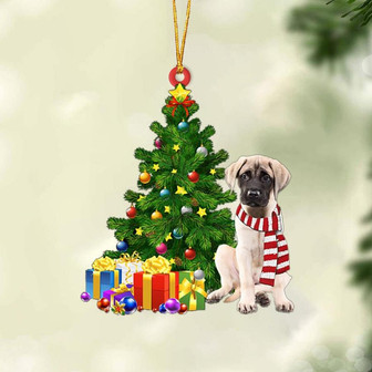Ornament- Mastiff-Christmas Star Hanging Ornament, Happy Christmas Ornament, Car Ornament - Thegiftio UK