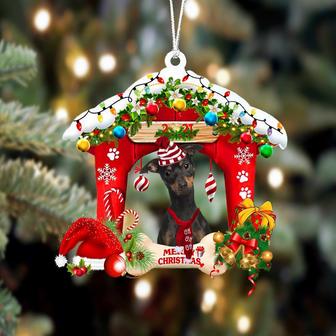 Ornament- Miniature Pinscher 2-Christmas House Two Sided Ornament, Happy Christmas Ornament, Car Ornament - Thegiftio UK